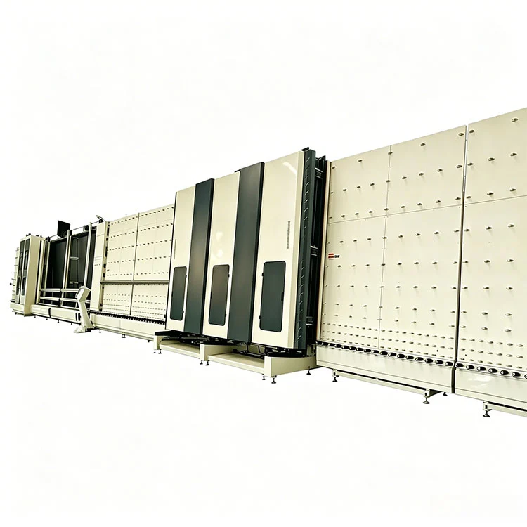 Linha vertical de prensa de lavagem e secagem CNC 2000 para máquina de vidro isolado e temperado