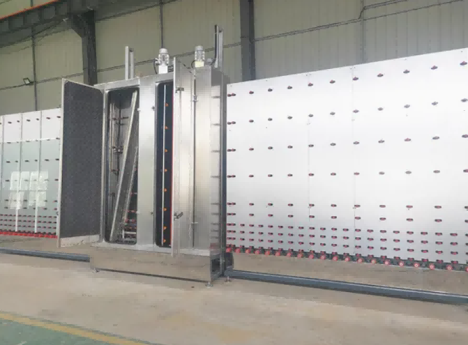 Máquina automática de lavagem e secagem vertical 1800 para vidro isolado e temperado