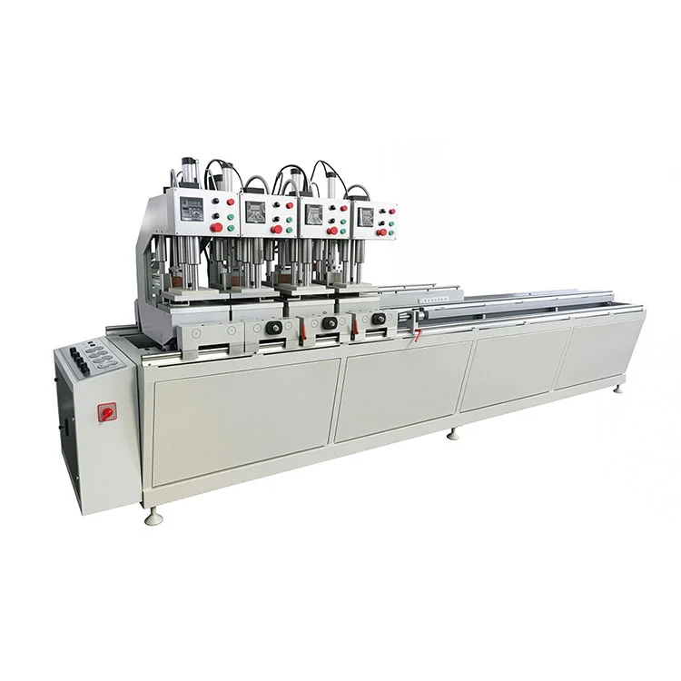 Máquina de solda de quatro cabeças, equipamento de soldagem de moldura de janela de PVC