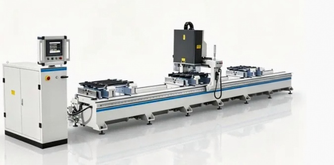 Máquina perfuradora de parede cortina de alumínio CNC de alta precisão com 4 cabeças