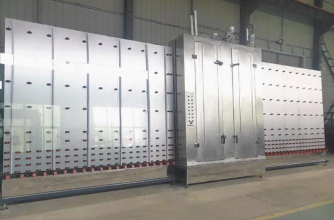 Máquina de lavar e secar vertical 1800 de nível industrial para vidro isolado e temperado